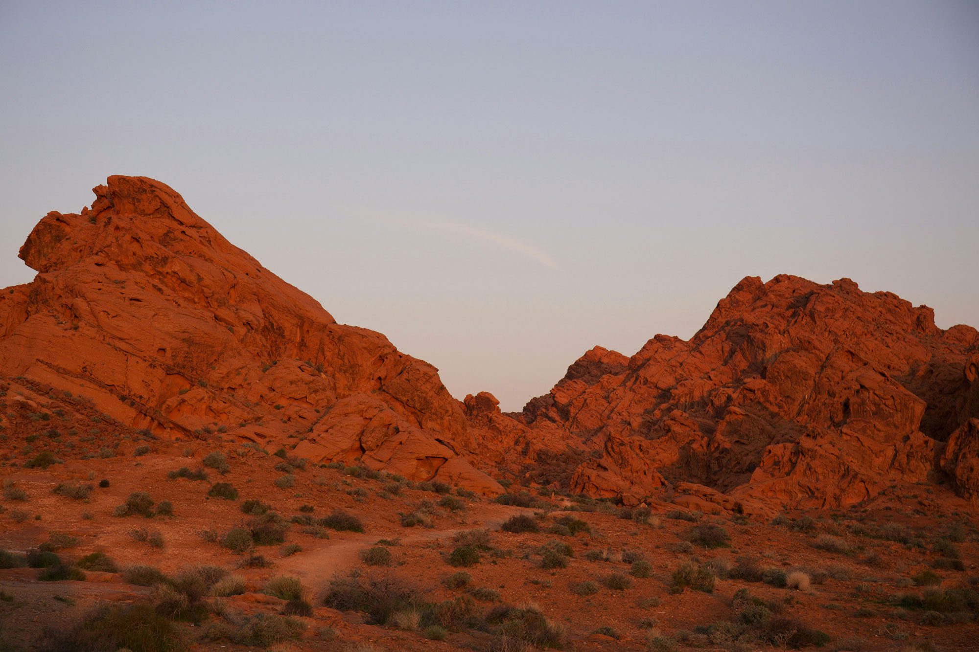 Rocks in the Horizon at dusk