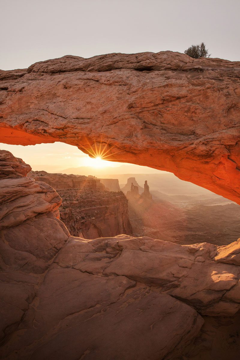 Desery Rocks with the Sunset in distance